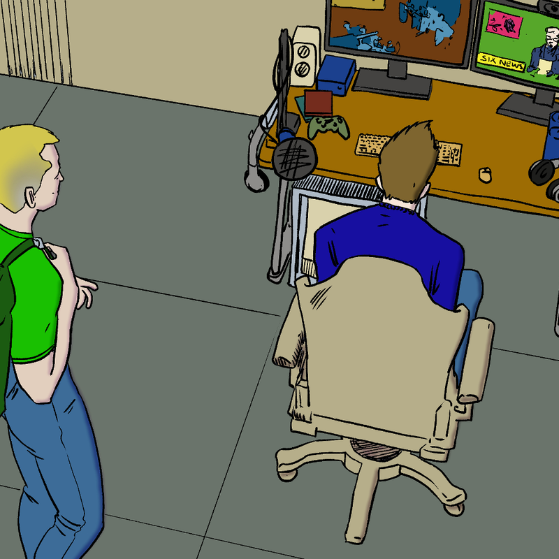 The frontpage cover art for the episode No Pressure from the comics series Threat Quotient, which is number 26 in the series