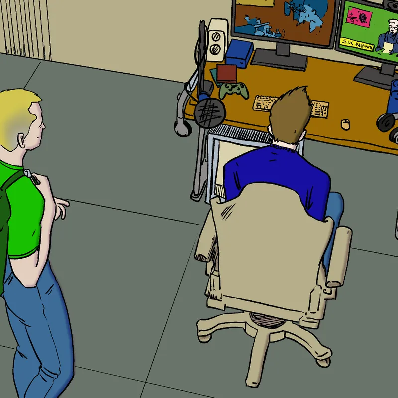 The frontpage cover art for the episode No Pressure from the comics series Threat Quotient, which is number 26 in the series