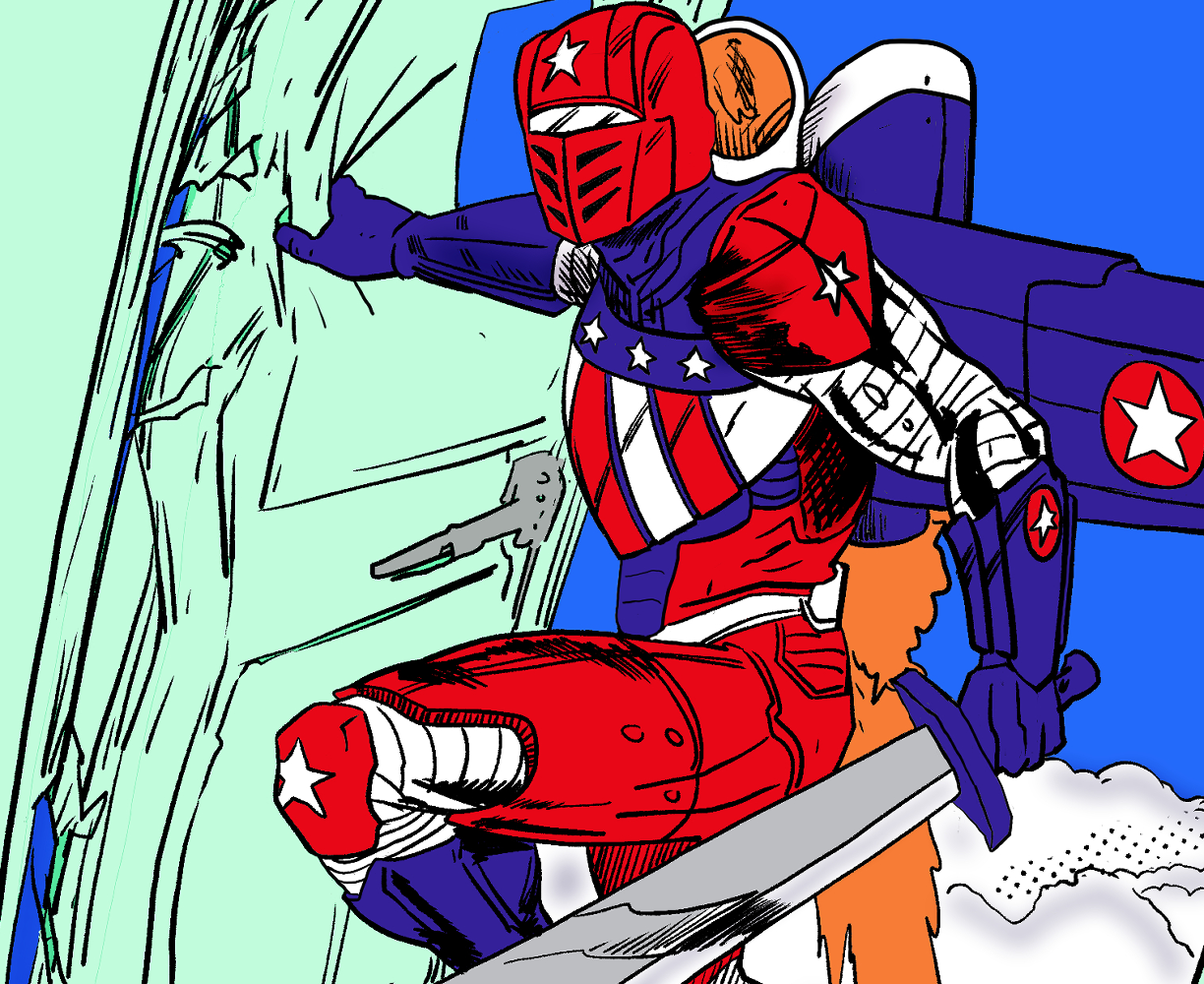 The cover art for the episode Sky Rescue from the comics series Threat Quotient, which is number 37 in the series