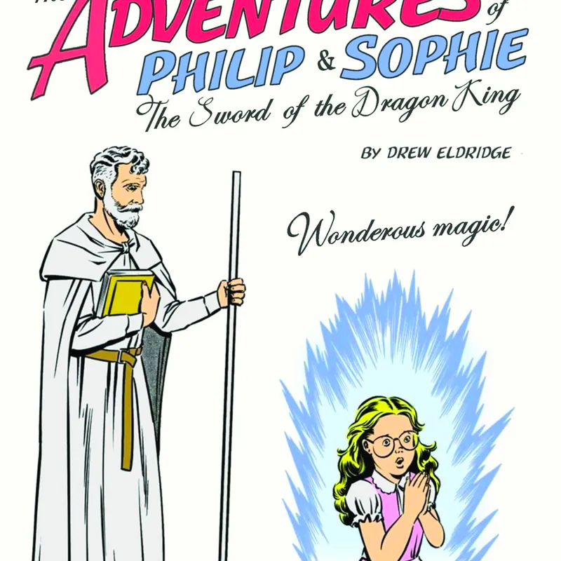 The frontpage cover art for the episode Chapter 14 from the comics series The Adventures of Philip and Sophie, which is number 14 in the series