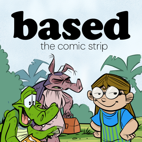 The cover art for the episode RIP Scott Adams from the comics series Based Comic, which is number 338 in the series