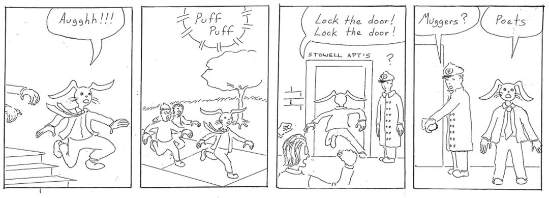 pursued by angry poets! panel 1