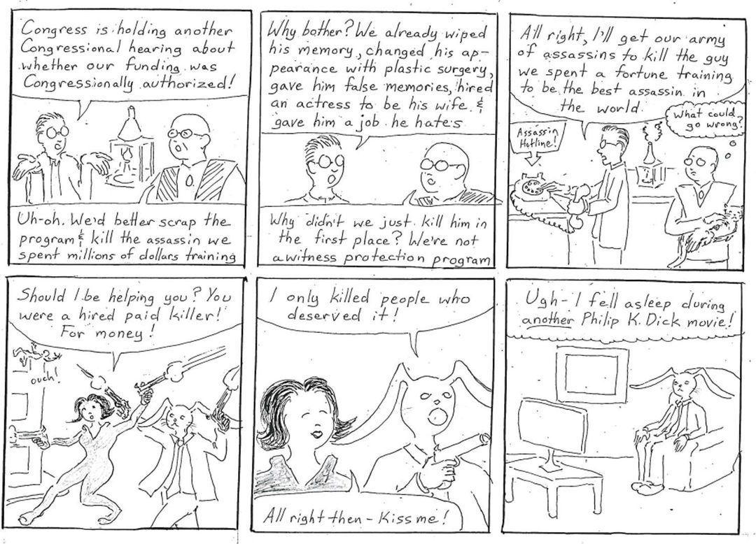 jack watches another philip k dick movie! panel 1