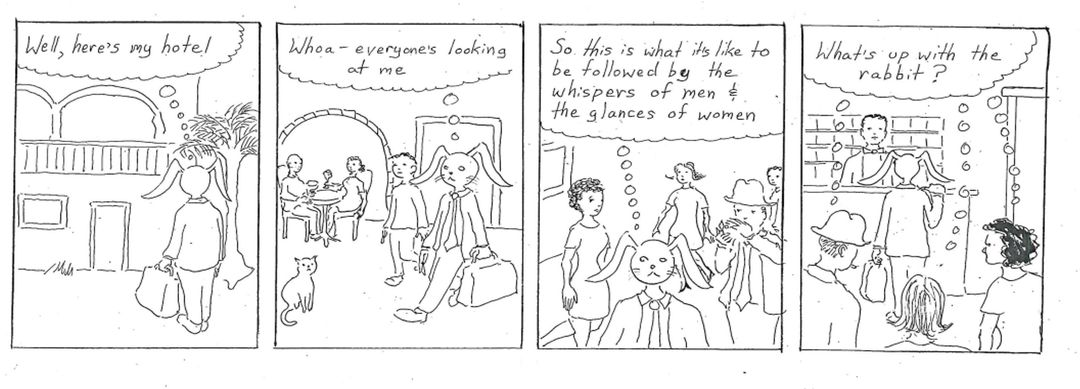 the whispers of men and the glances of women panel 1