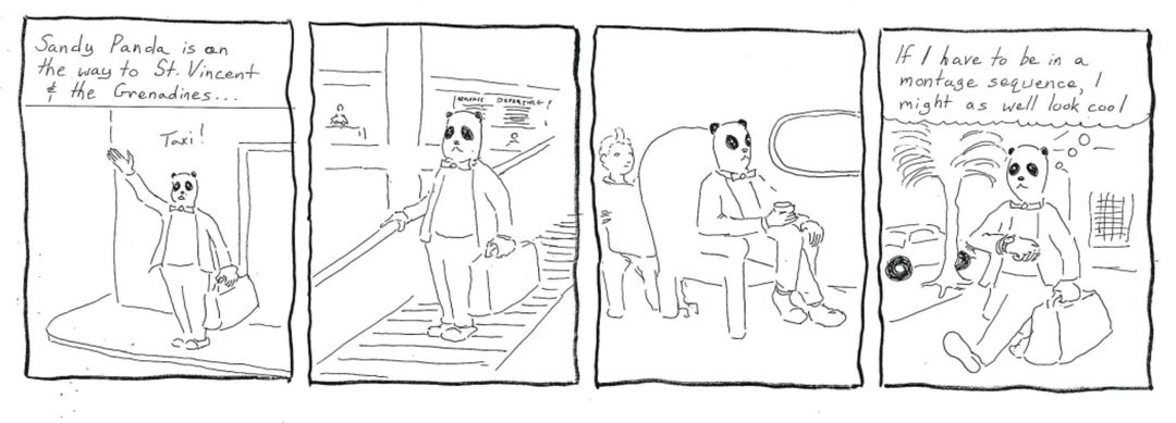 tell 'em sandy panda is coming panel 1