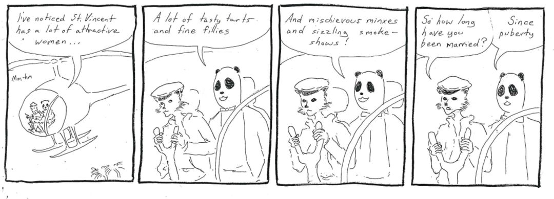 sandy "pussy hound" panda panel 1