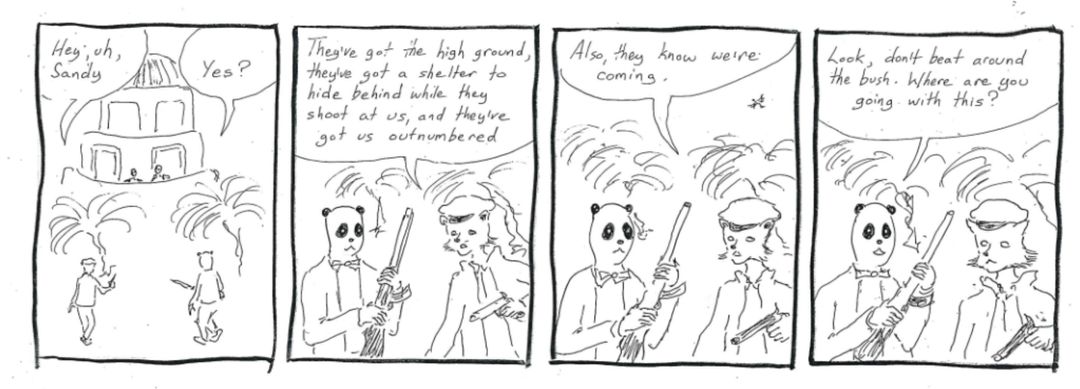 they'll never see us coming! panel 1