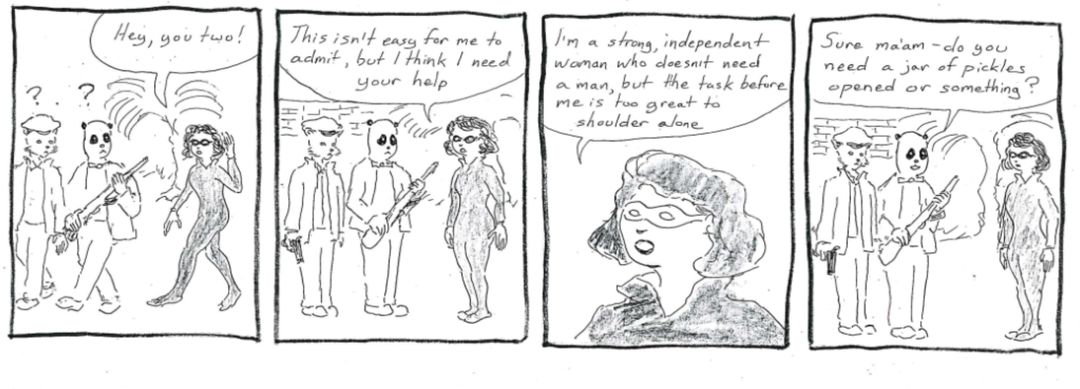 what's the trouble, little lady? panel 1