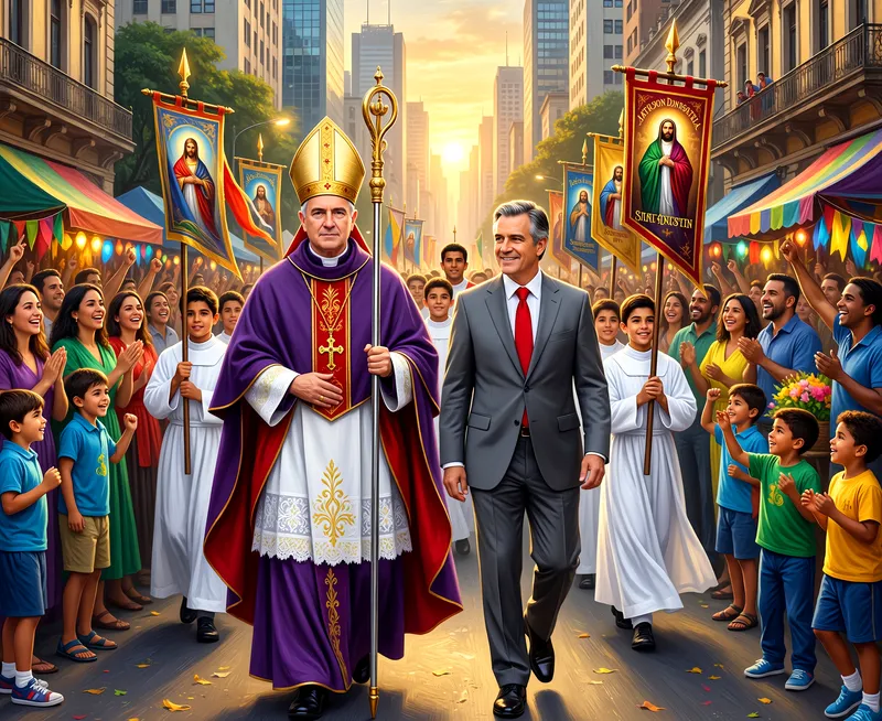 The frontpage cover art for the episode The Brazillian Arrival from the comics series Prophet to the Remnant, which is number 84 in the series