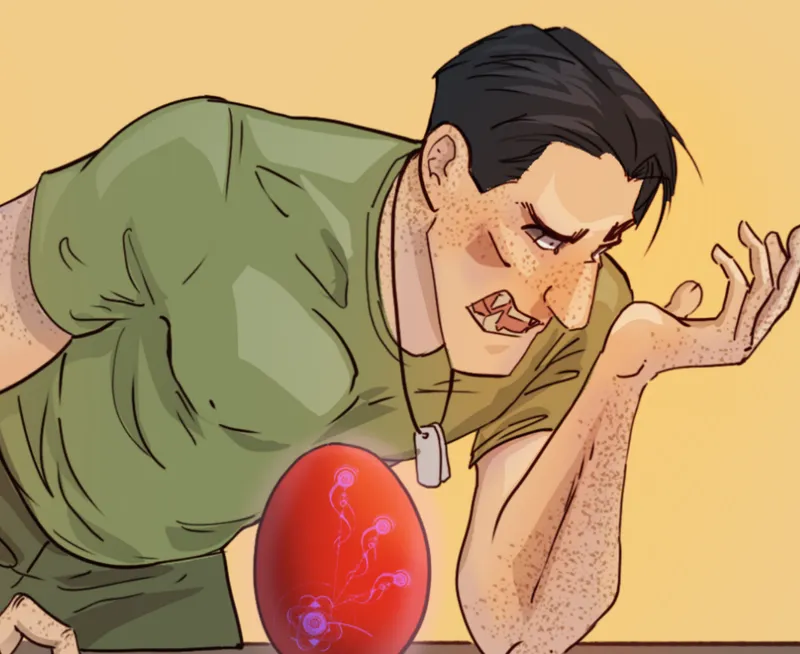 The frontpage cover art for the episode Eggsfiltration from the comics series Codename Magic 1, which is number 6 in the series