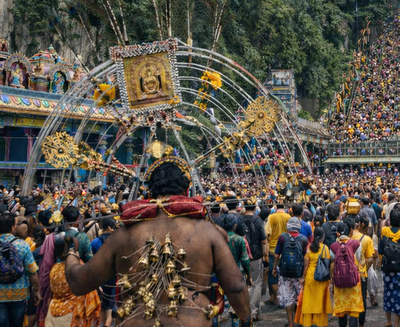 The frontpage cover art for the episode Thaipusam from the comics series Nym Coy's Dispatches, which is number 2 in the series