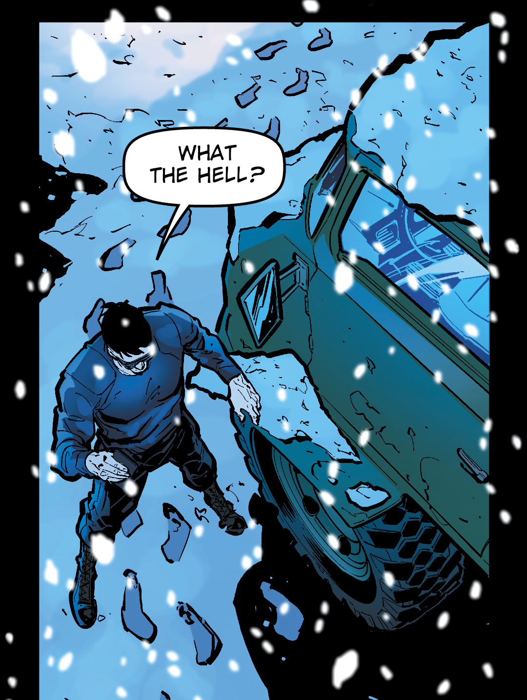 Snow Tracks panel 5