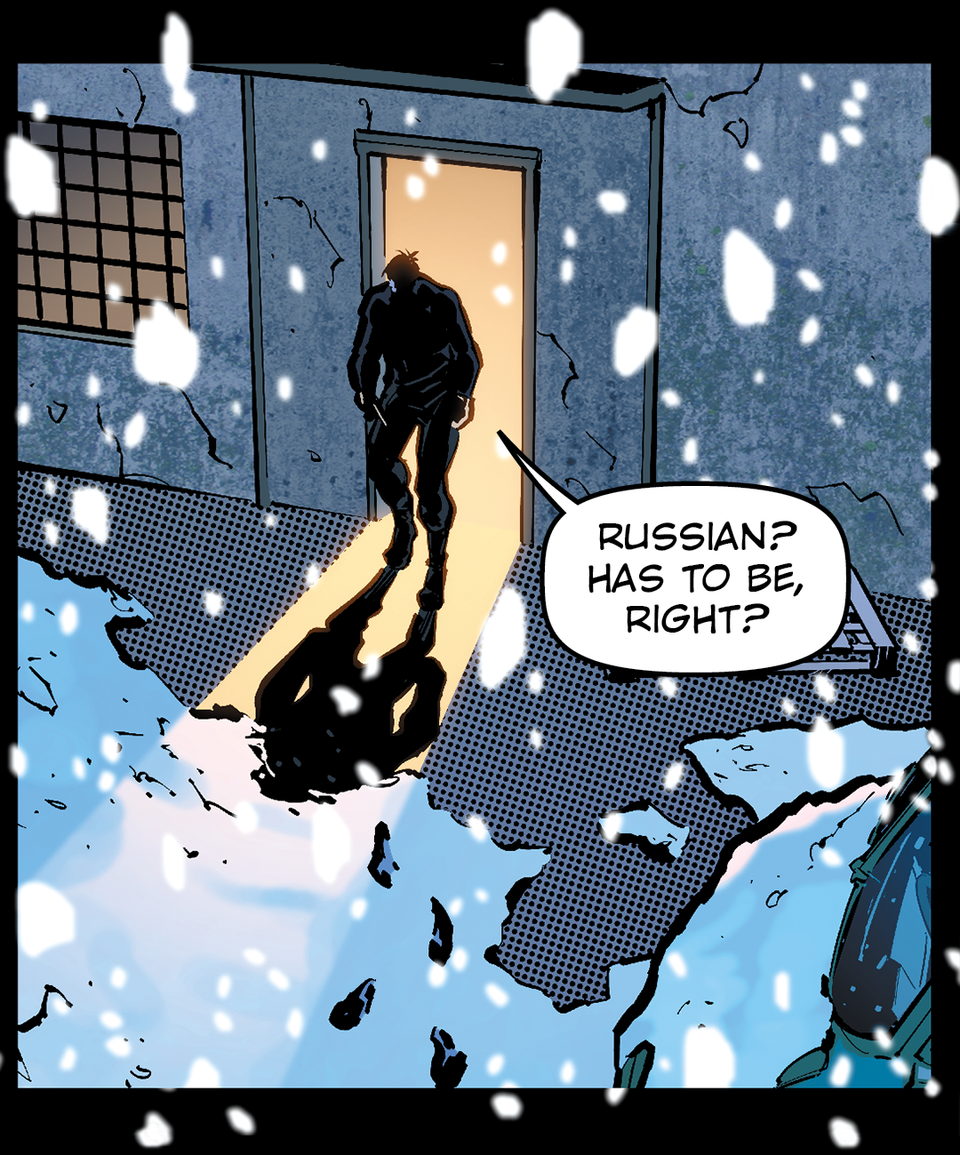 Snow Tracks panel 1