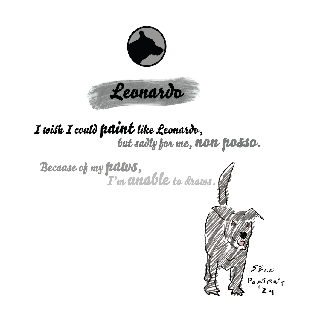 L is for Leonardo panel 2