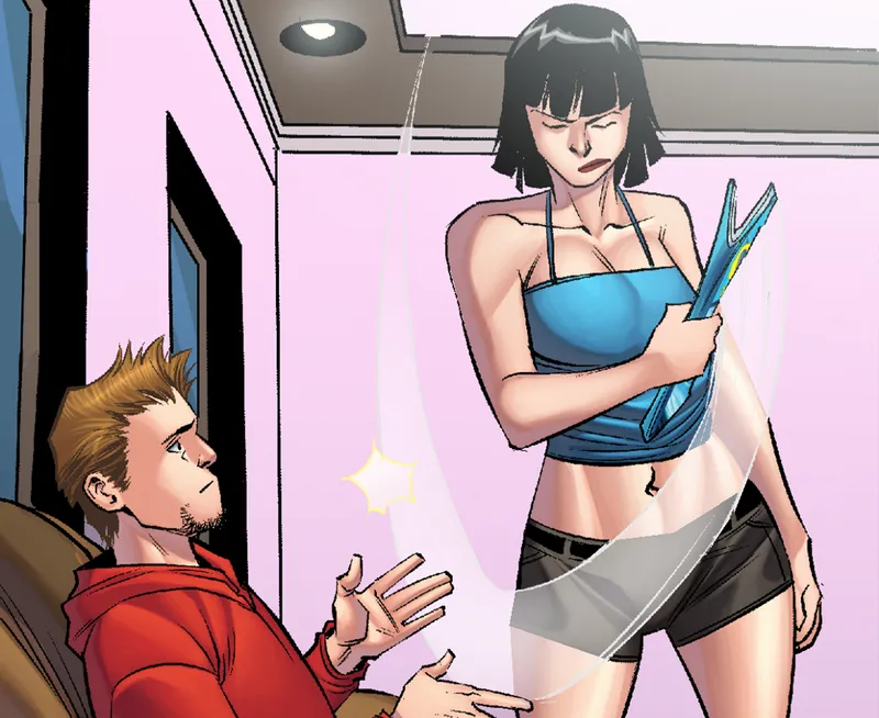 The frontpage cover art for the episode Quality Science Fiction from the comics series Flying Sparks, which is number 99 in the series