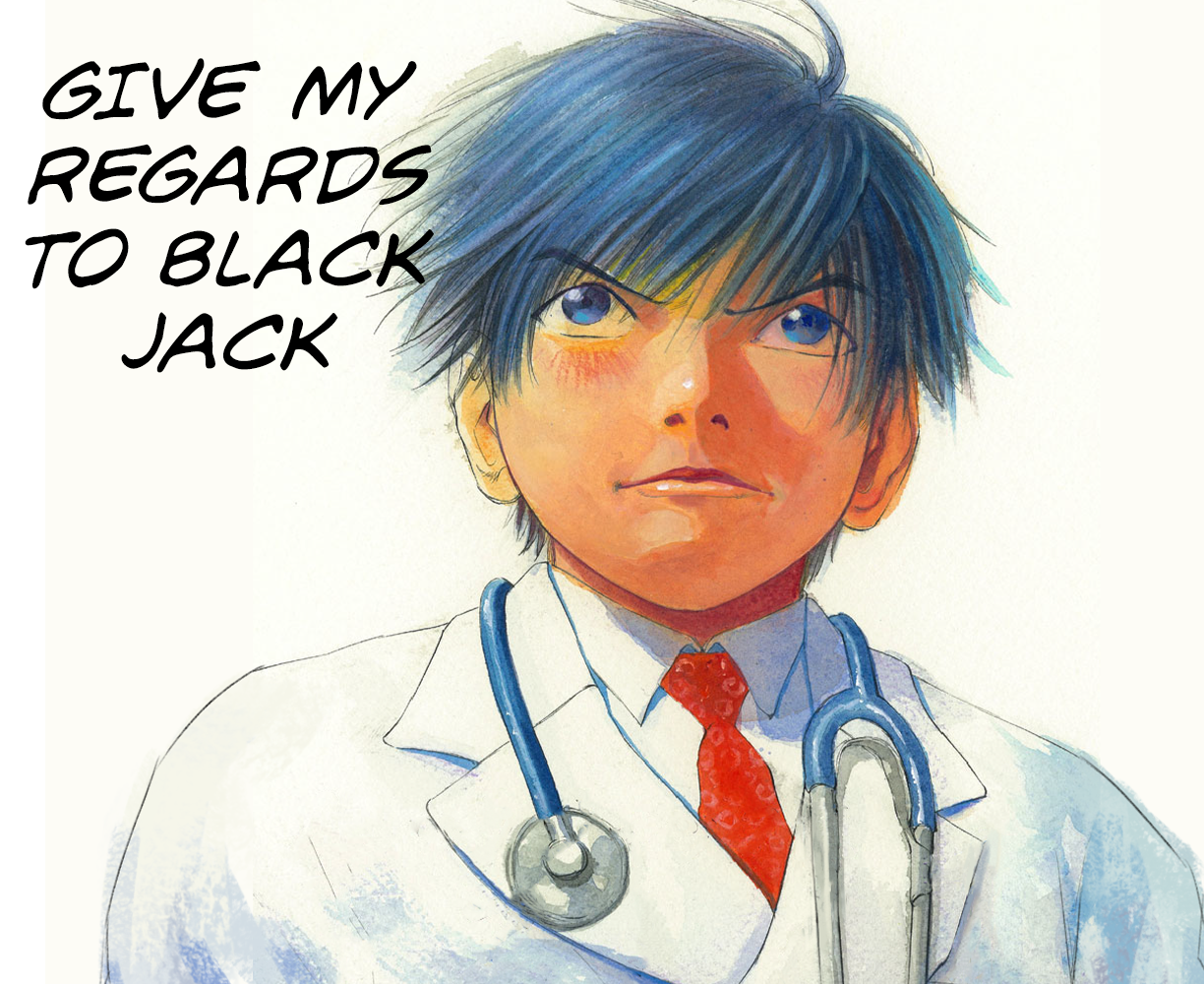 The cover art for the episode Your Test Results from the comics series Give My Regards to Black Jack, which is number 96 in the series