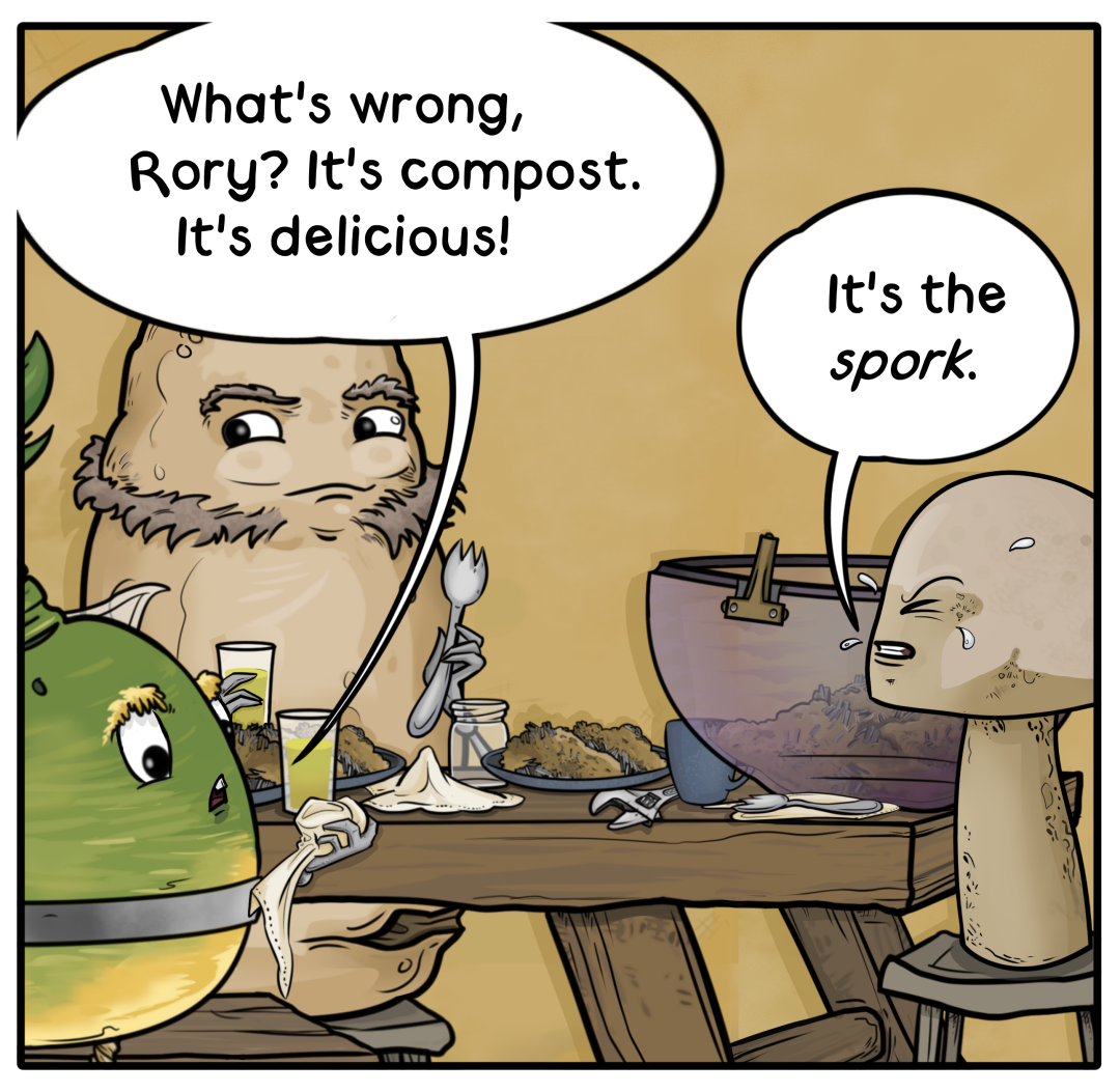 Spork Troubles panel 1