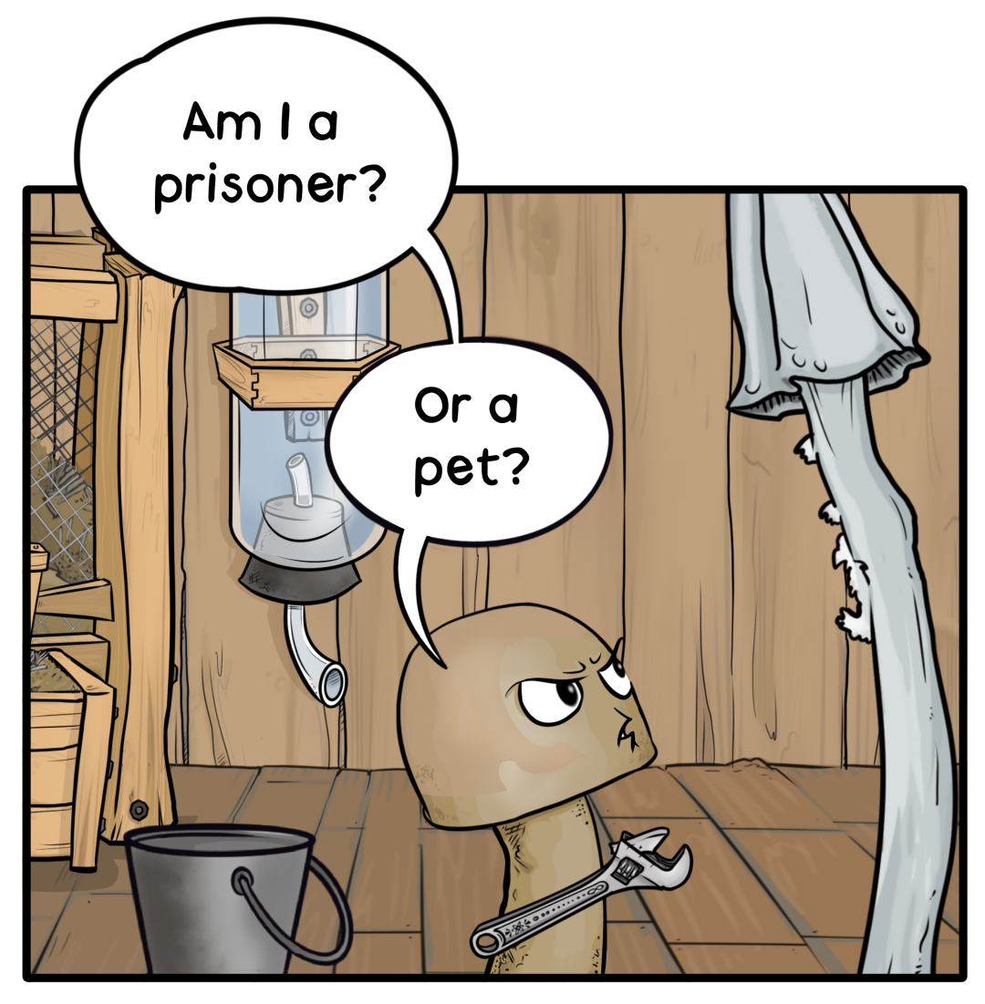 Prisoner or Pet? panel 1