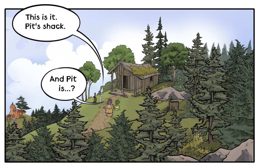 Pit's Shack panel 1