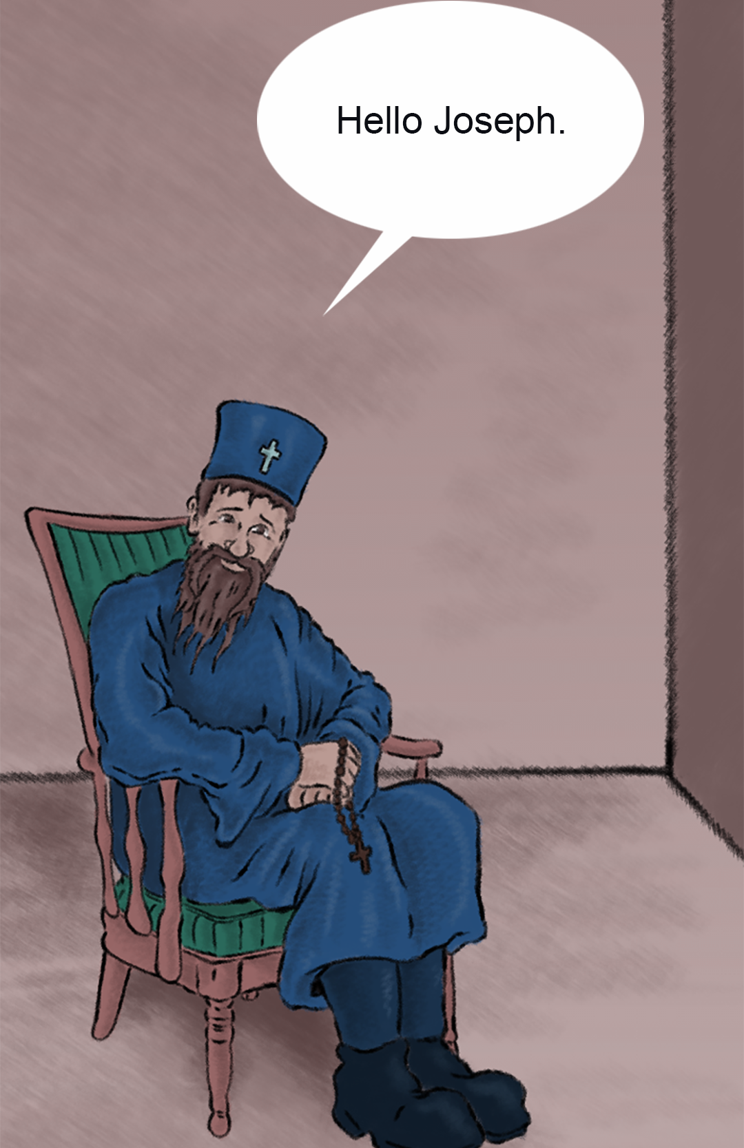 Father Gabriel and the Old Man (Part 1) panel 23