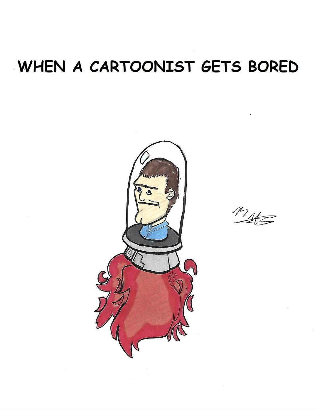 When A Cartoonist Gets Bored panel 1