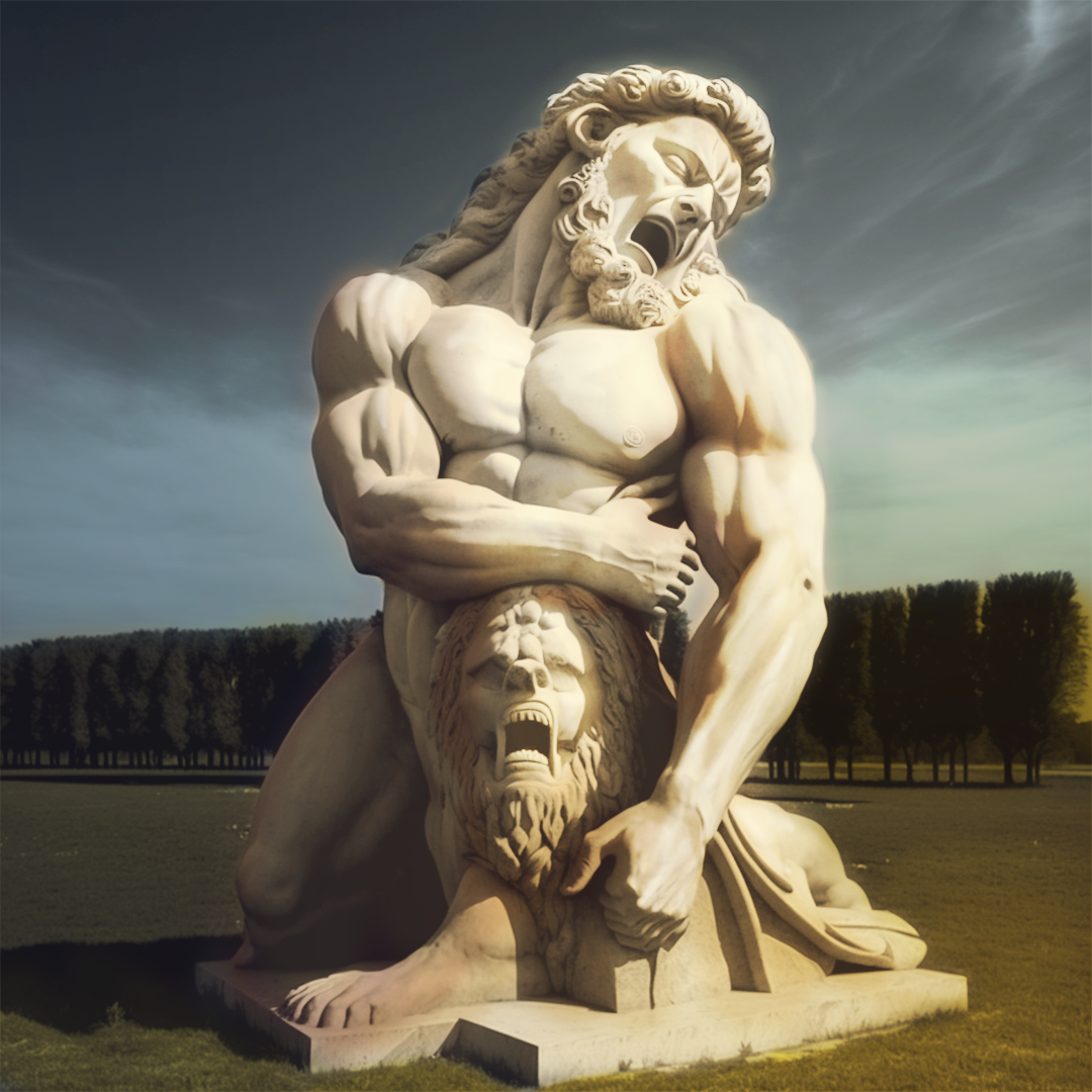 The Man and the Lion panel 3