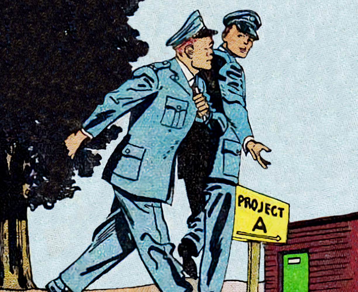The frontpage cover art for the episode Flyboy in Monkey Business 1 from the comics series Chuck Dixon Presents: Adventure, which is number 116 in the series