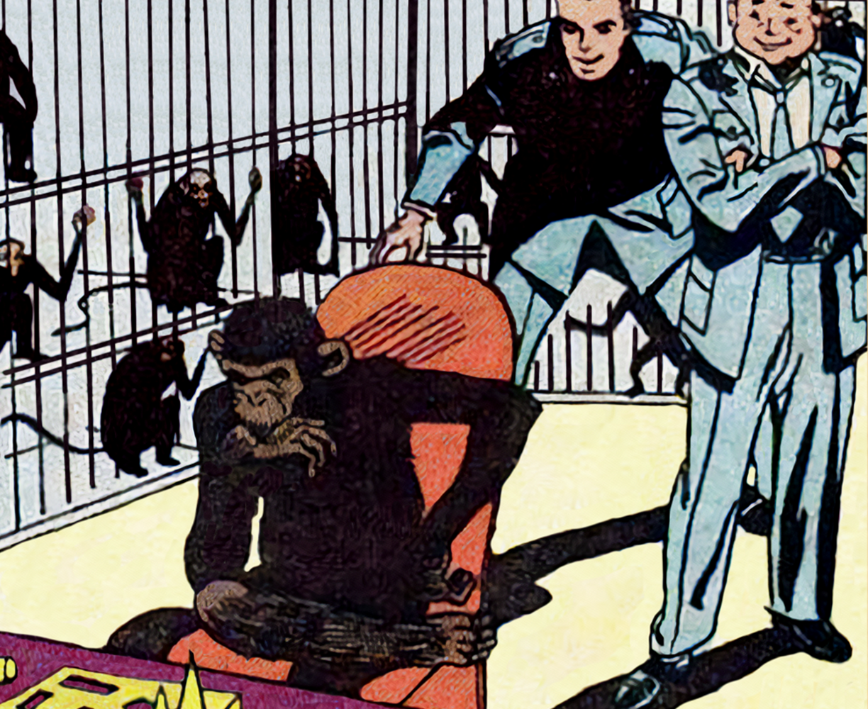 The frontpage cover art for the episode Flyboy in Monkey Business 2 from the comics series Chuck Dixon Presents: Adventure, which is number 117 in the series