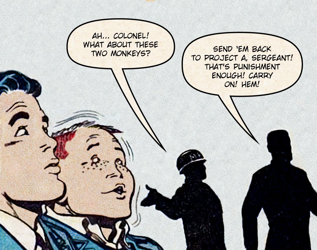 Flyboy in Monkey Business 4 panel 12