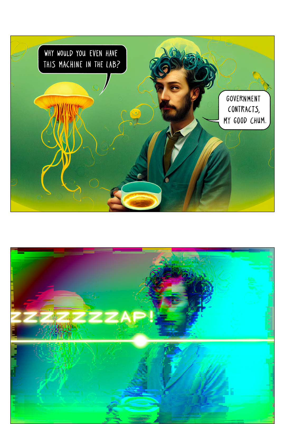 Quantum Caffeination Part 3 panel 1