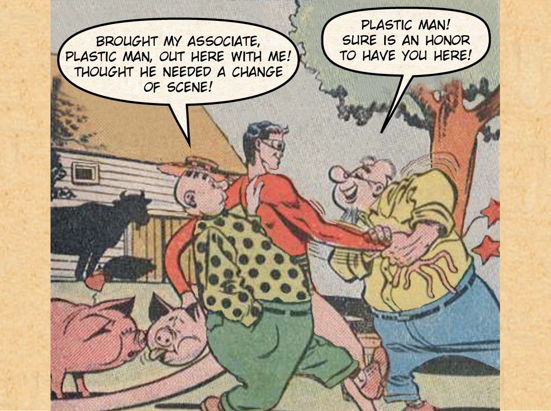 Plastic Man at the Farm #2 - This Is The Life panel 1