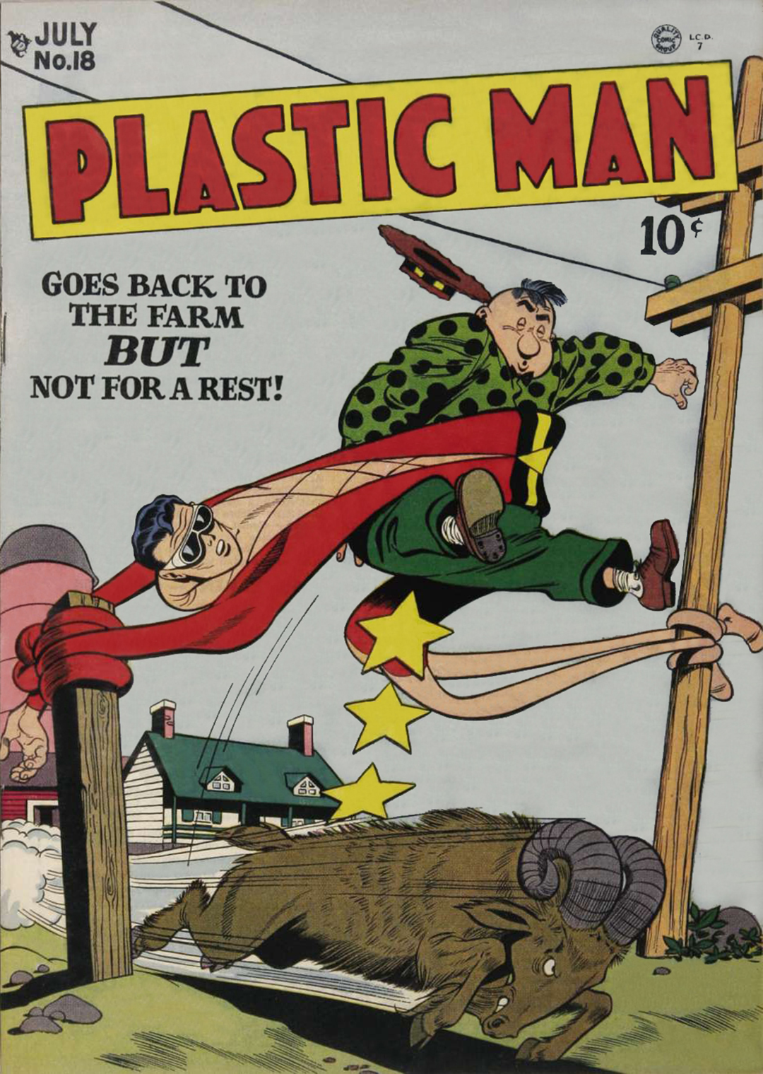 Plastic Man at the Farm #1 - Making Money panel 1