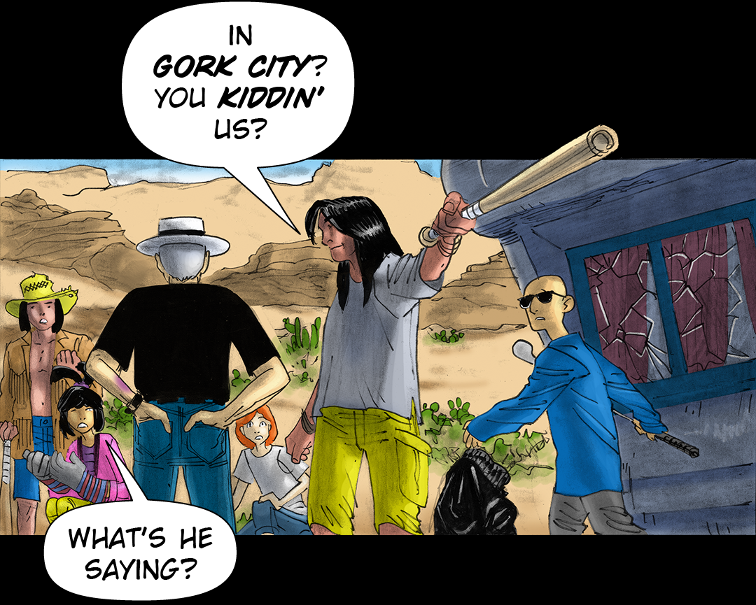 Who's Holding the Gun? panel 14