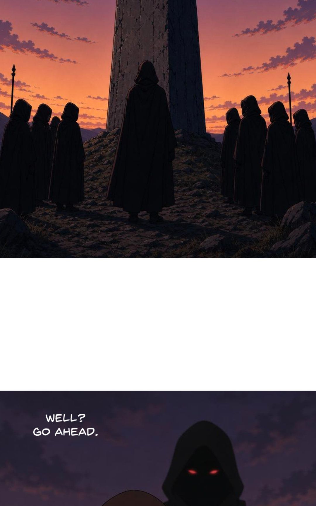 A stranger arrives panel 6