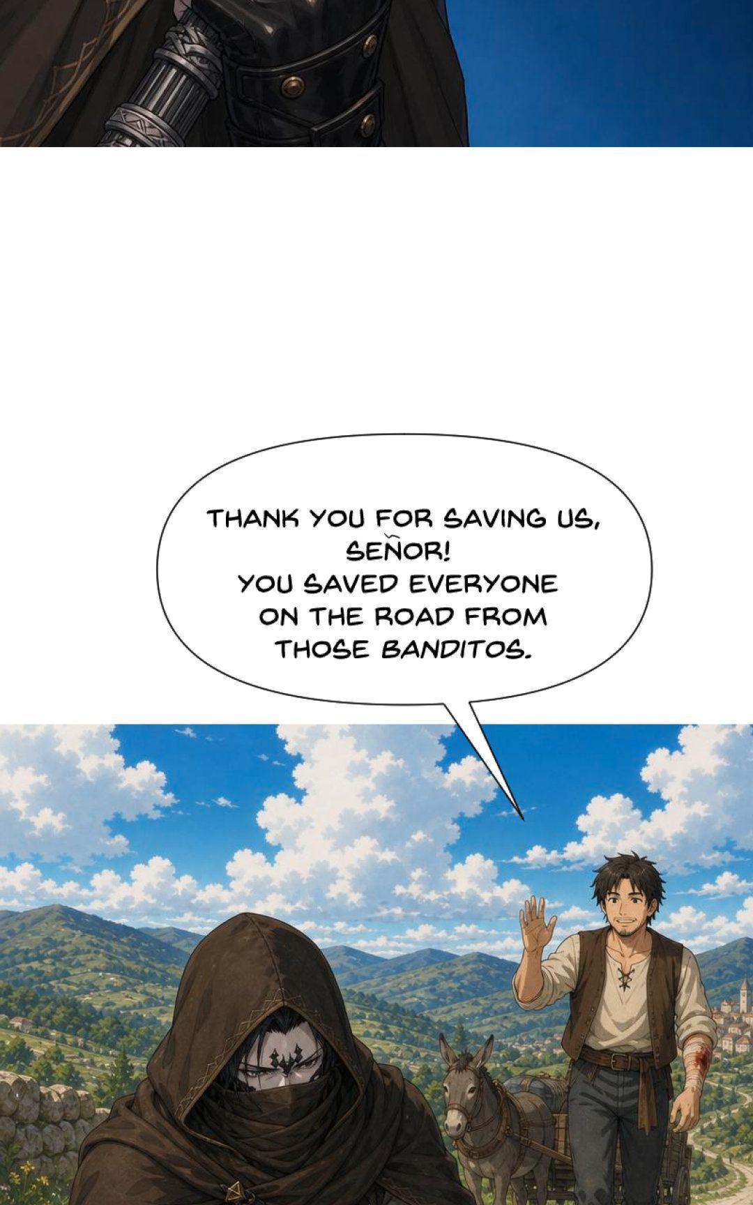 A stranger arrives panel 57