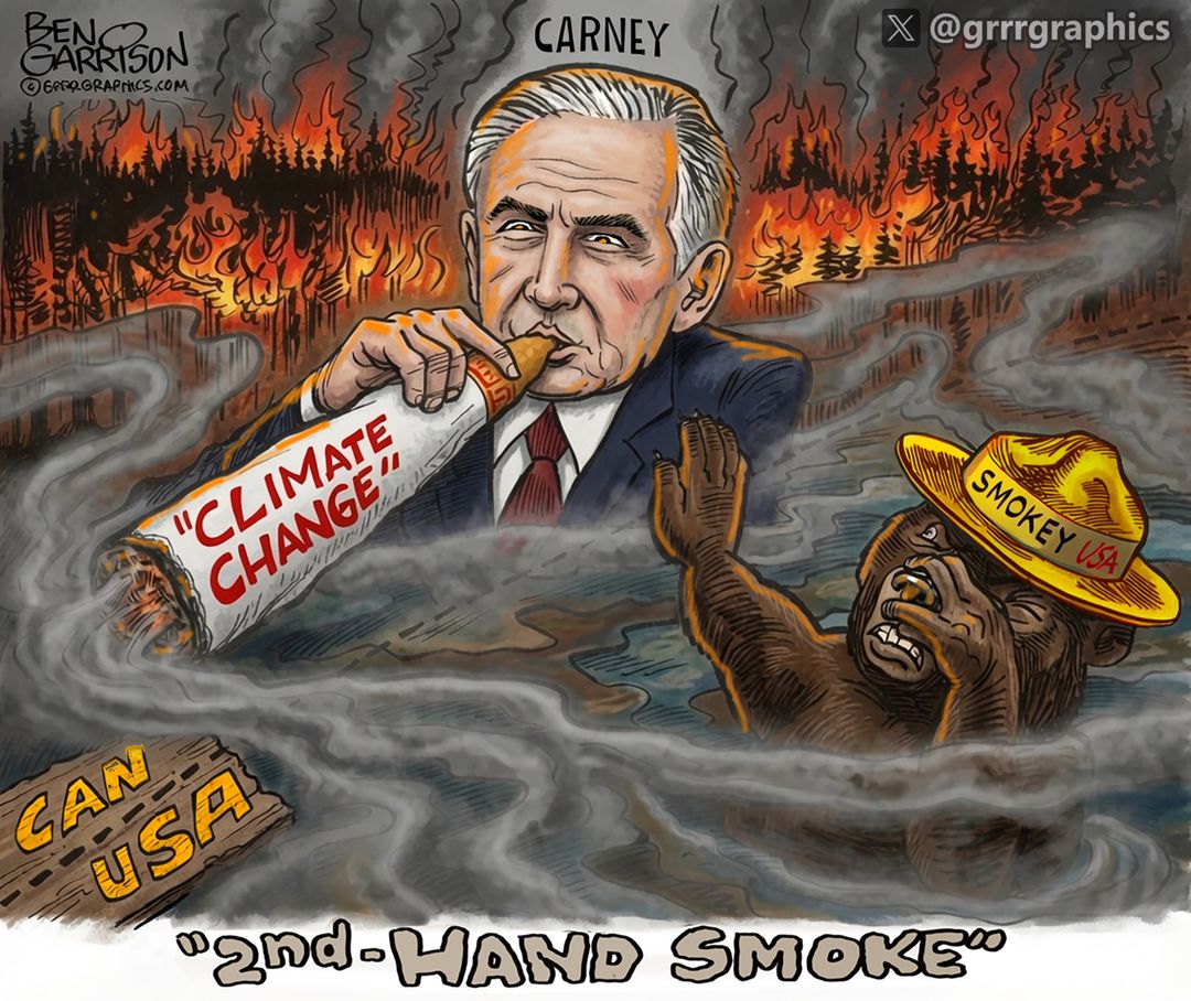 Canada’s PM Carney Blows Smoke panel 1