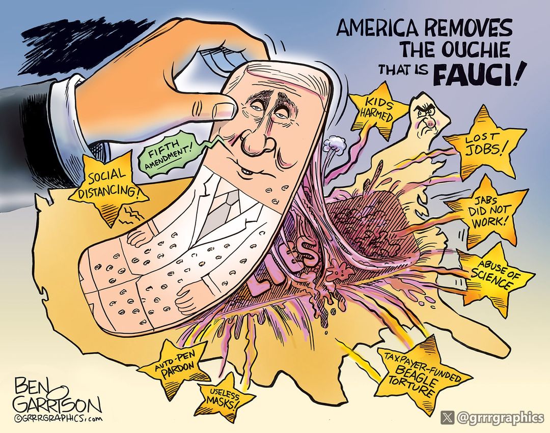 Ripping Off America’s Fauci Bandaid panel 1