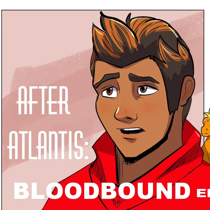 The frontpage cover art for the episode the team from the comics series After Atlantis, which is number 16 in the series
