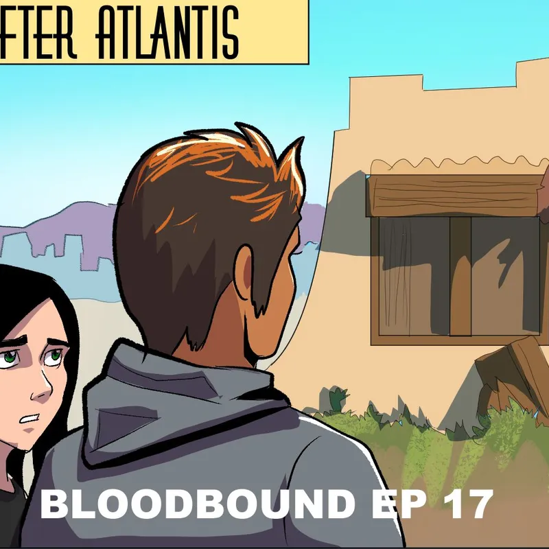 The frontpage cover art for the episode Going Undercover from the comics series After Atlantis, which is number 17 in the series