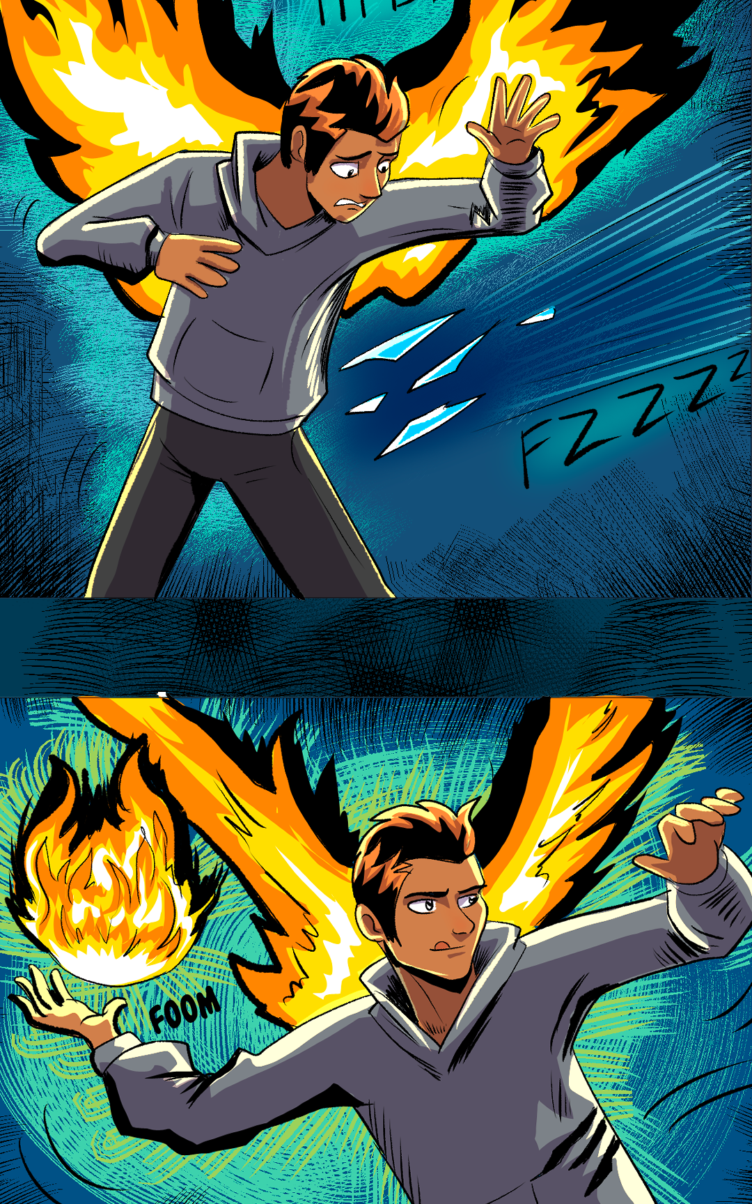 Fire versus Ice panel 17