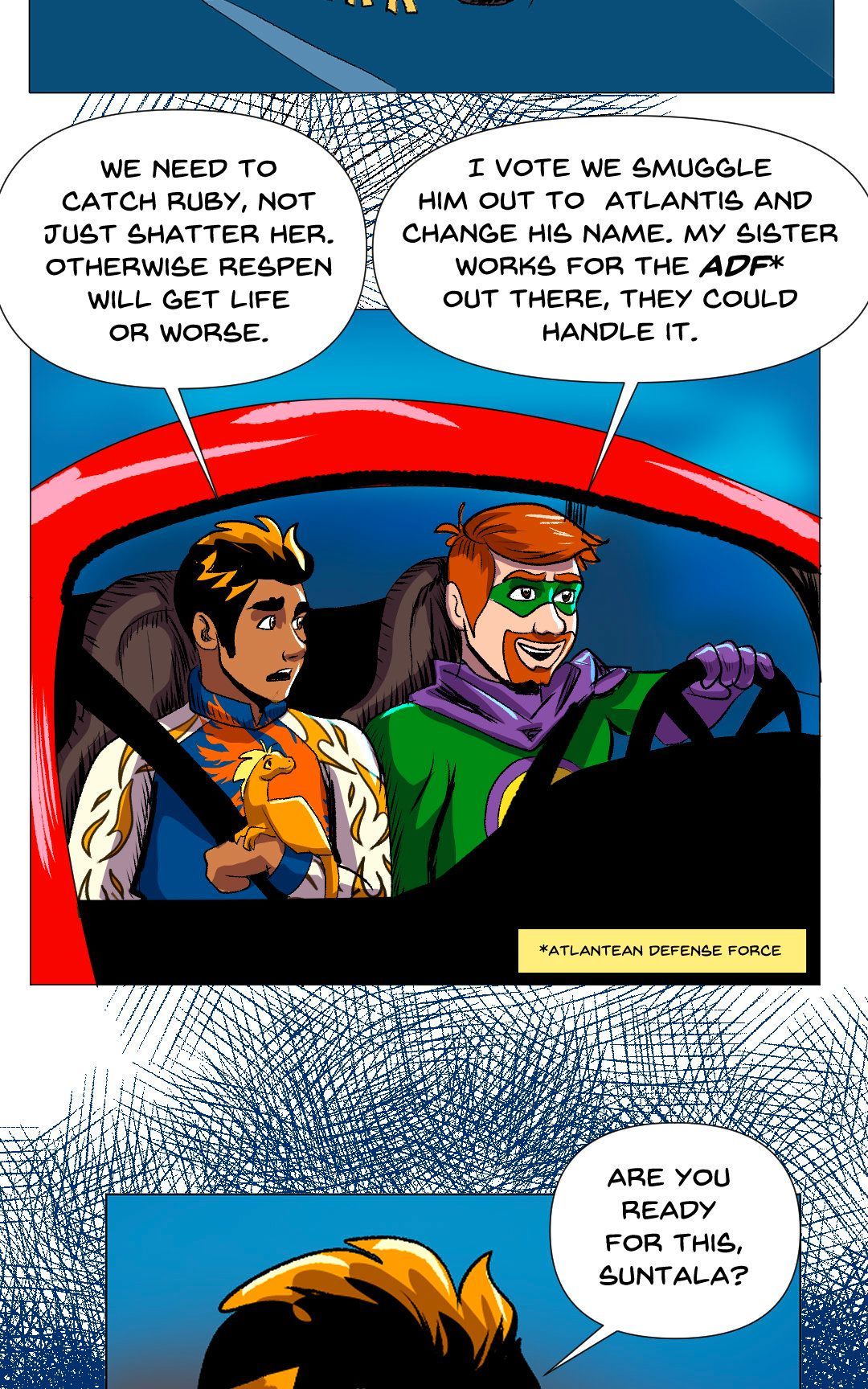 Superhero Antics panel 2