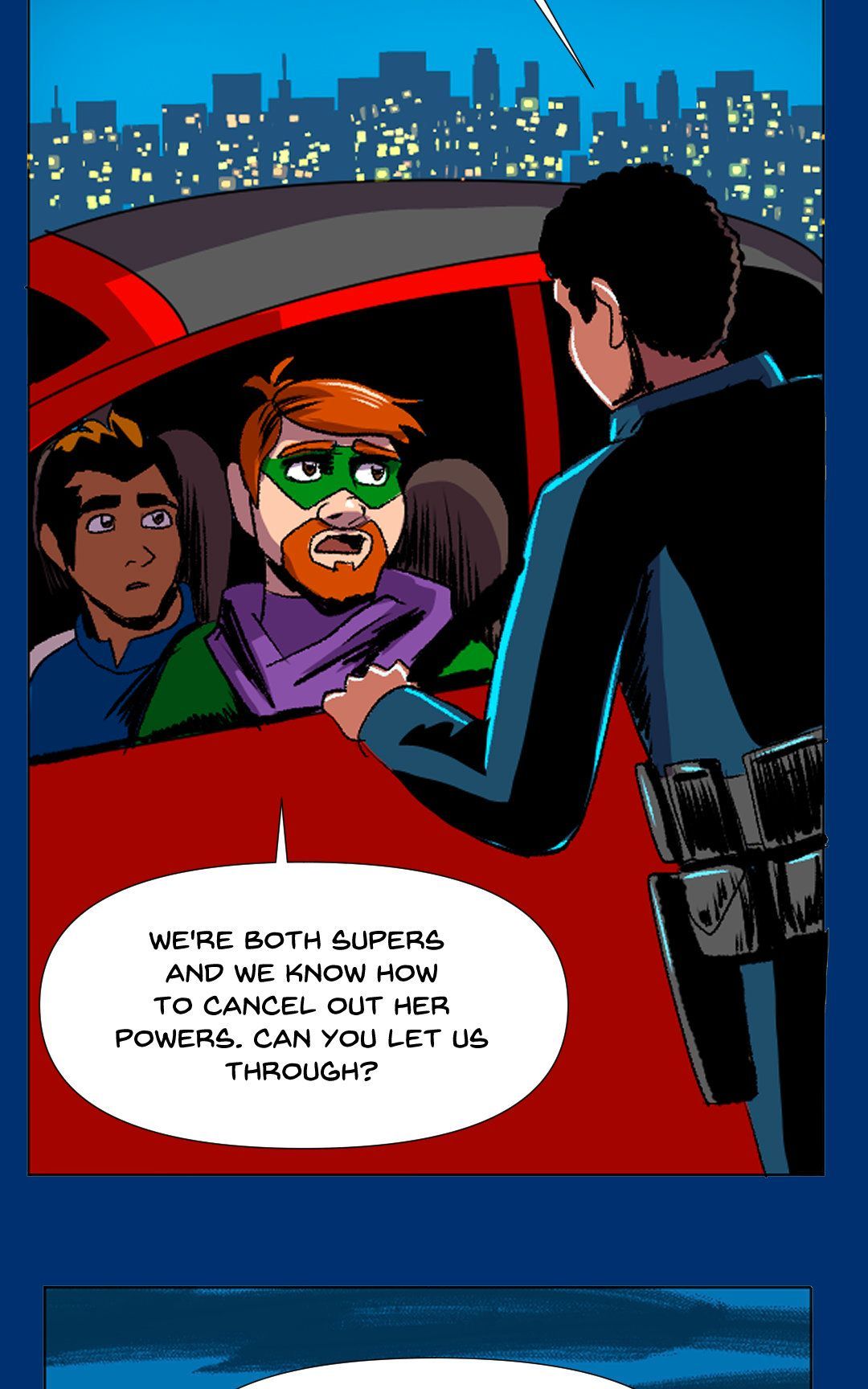 Superhero Antics panel 6