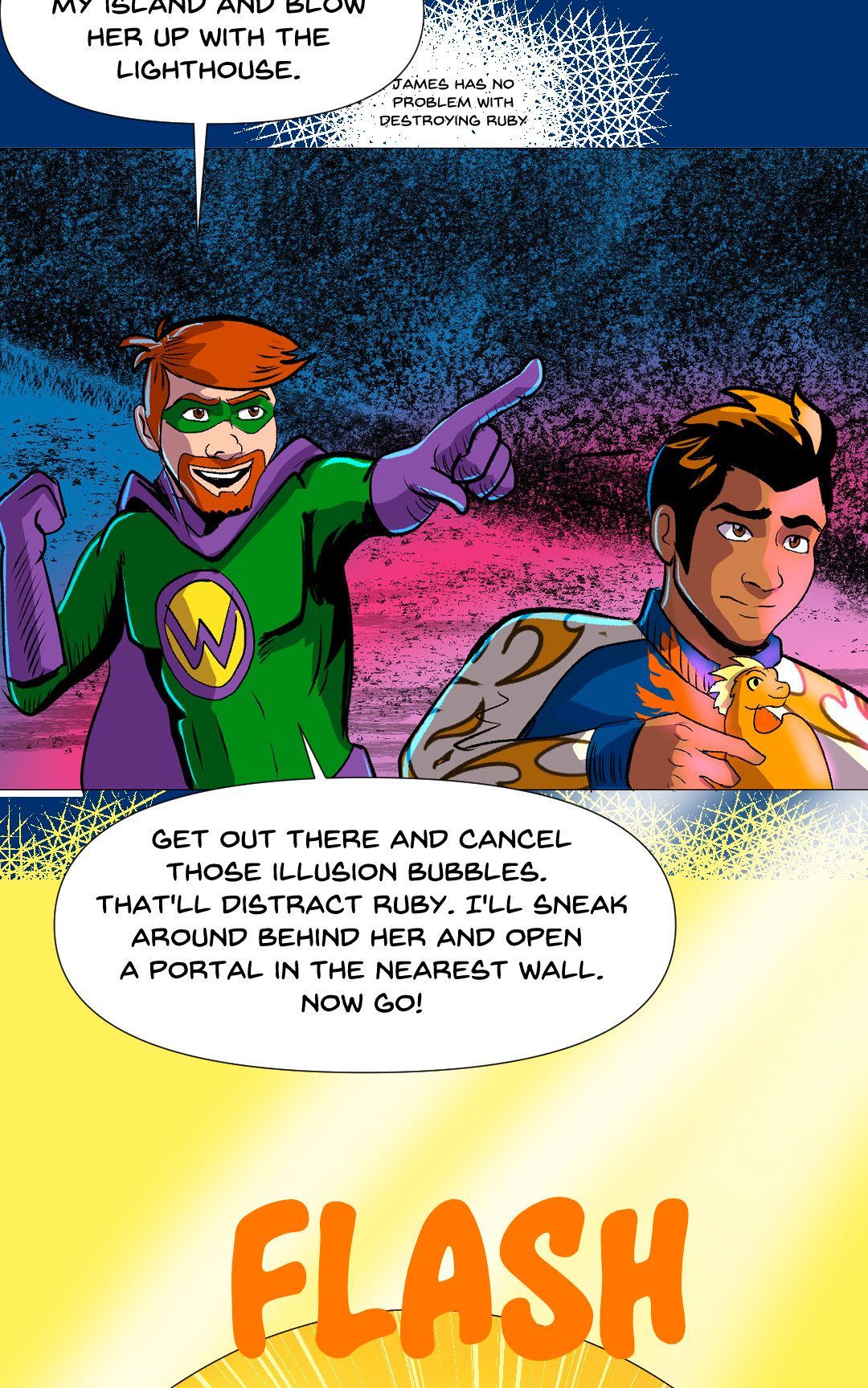 Superhero Antics panel 11