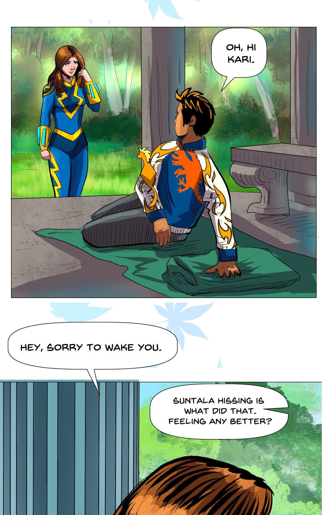 A short rest panel 22