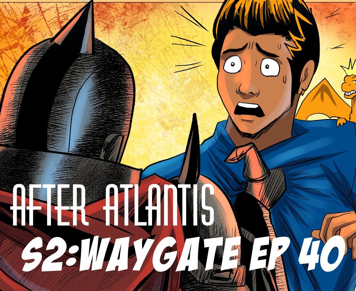The frontpage cover art for the episode S2: Explanation of Absence from the comics series After Atlantis, which is number 40 in the series