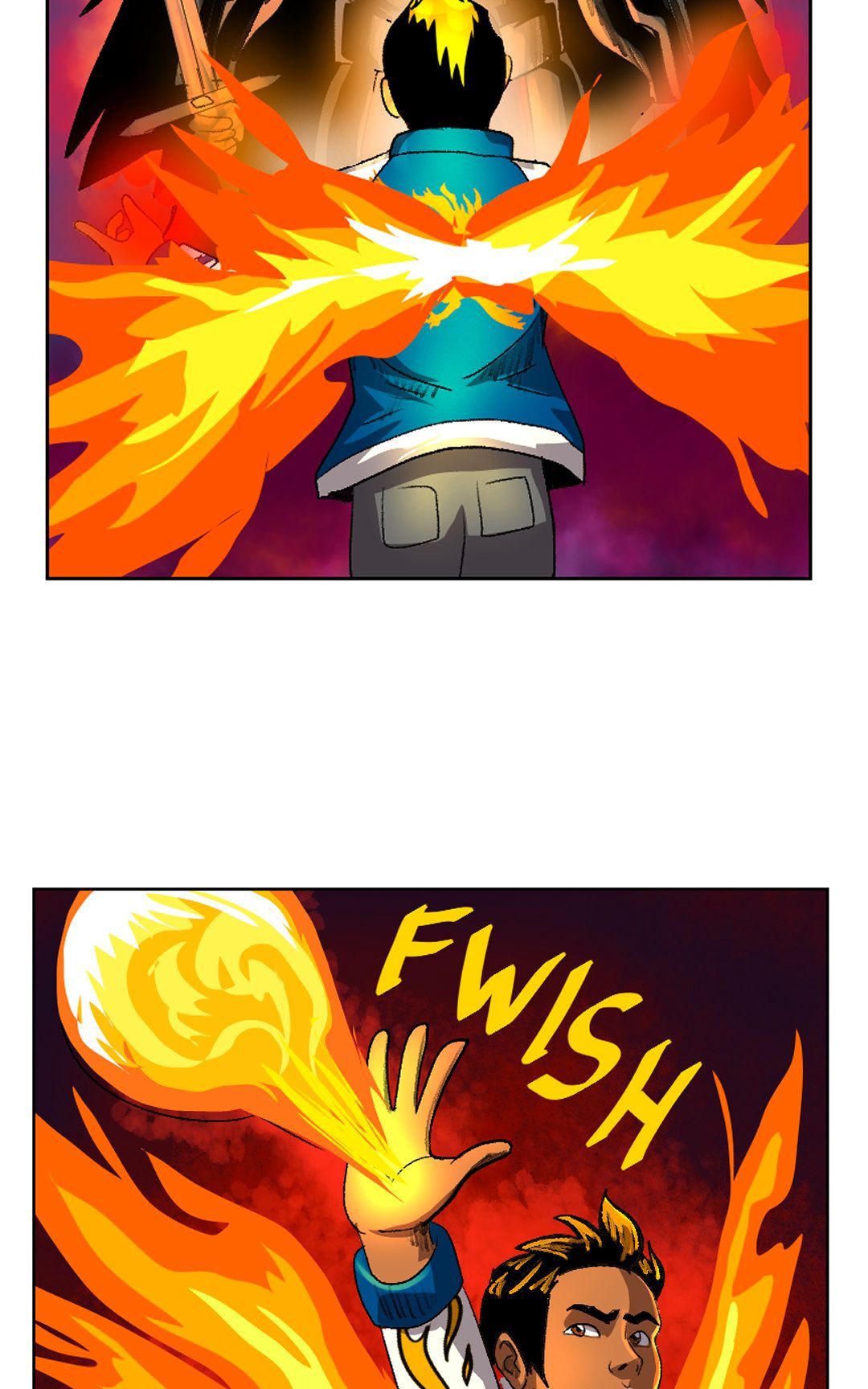 Fire vs Metal panel 2