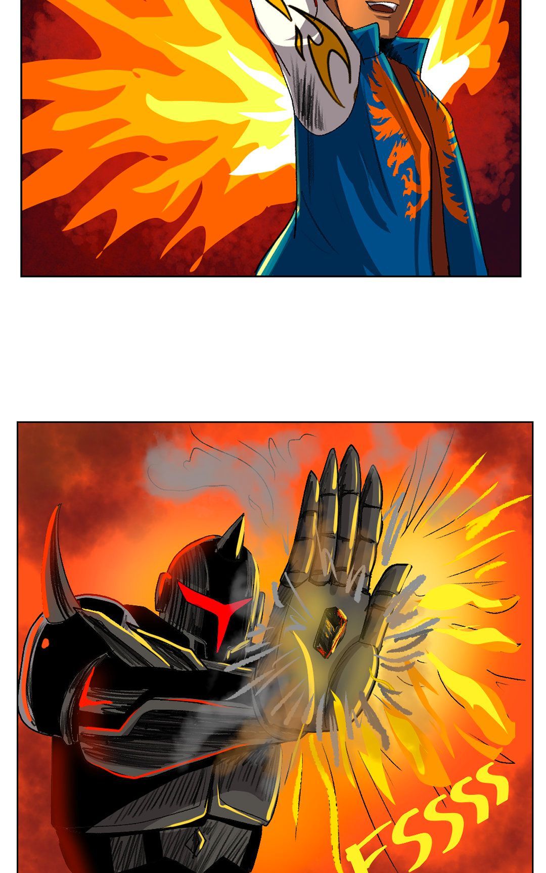 Fire vs Metal panel 3