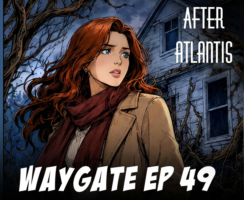 The frontpage cover art for the episode Putting it together from the comics series After Atlantis, which is number 49 in the series
