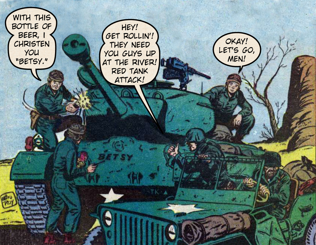 The Armored Whirlwind #1 - Betsy vs 3 Commie Tanks panel 4