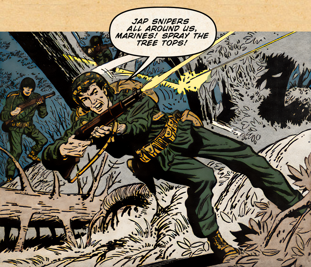 Marine Raid on Munda #1 panel 8